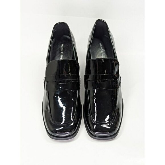 Marc Fisher Women's Kchris Black Patent Heeled Loafers Size 11 (MSRP $110) - Picture 5 of 12